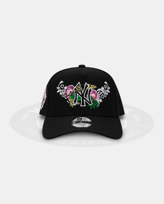 New Era New York Yankees Butterfly Garden Black 9Forty A Frame Snapback Hat
