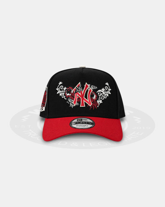 New Era New York Yankees Butterfly Garden Black Red 9Forty A Frame Snapback Hat