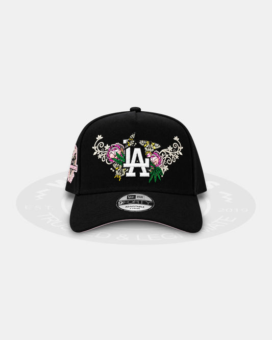 New Era Los Angeles Dodgers Butterfly Garden Black 9Forty A Frame Snapback Hat