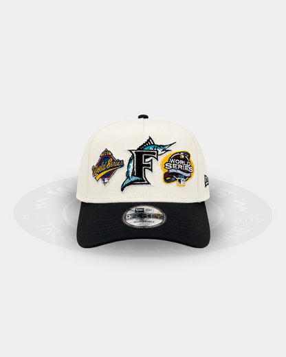 Miami Marlins Championship Mark 9FORTY A Frame Snapback Hat