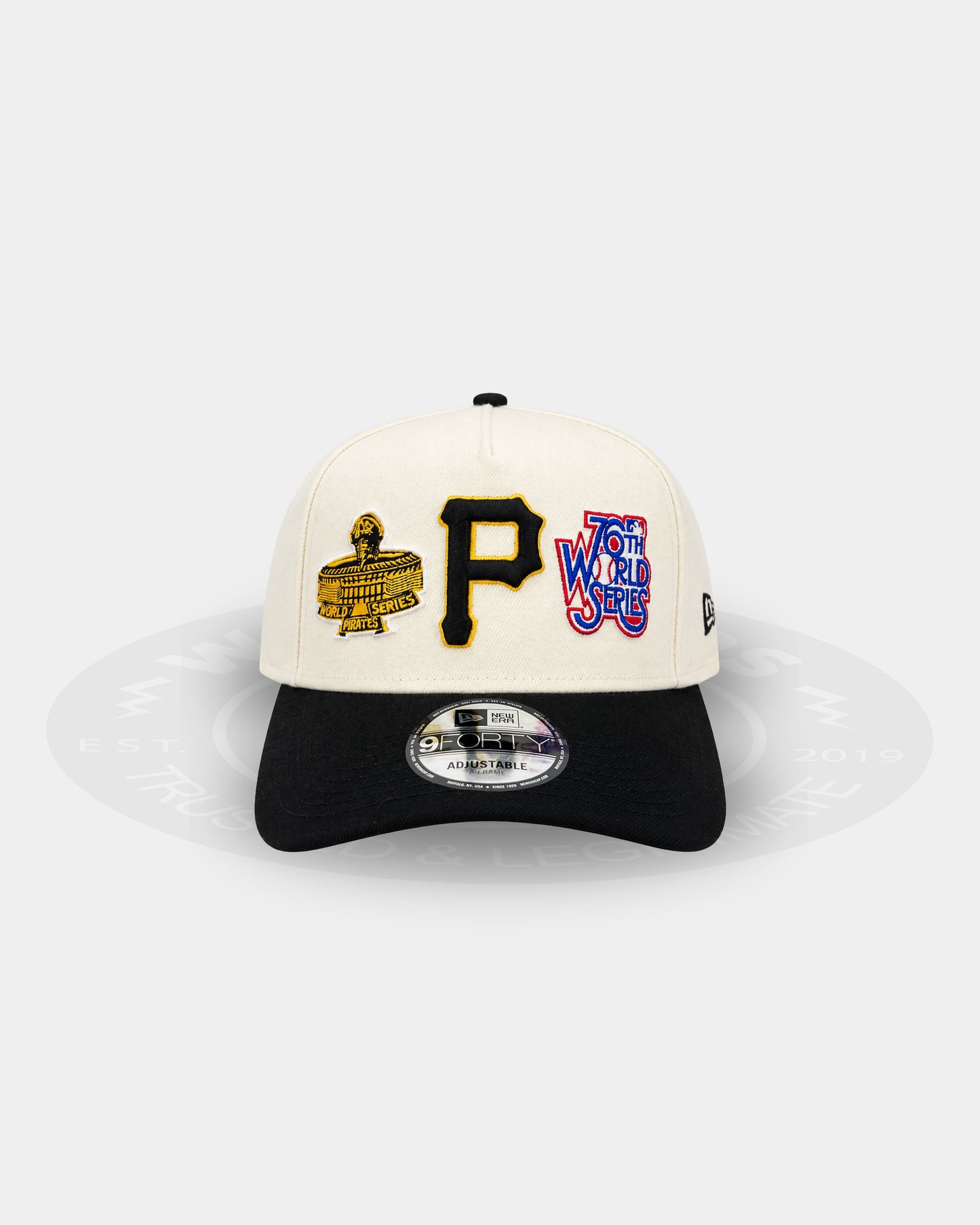 Pittsburgh Pirates Championship Mark 9FORTY A Frame Snapback Hat