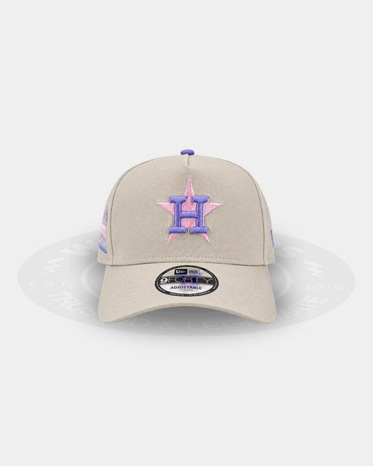 Houston Astros Pastel Purple 9FORTY A Frame Snapback Hat