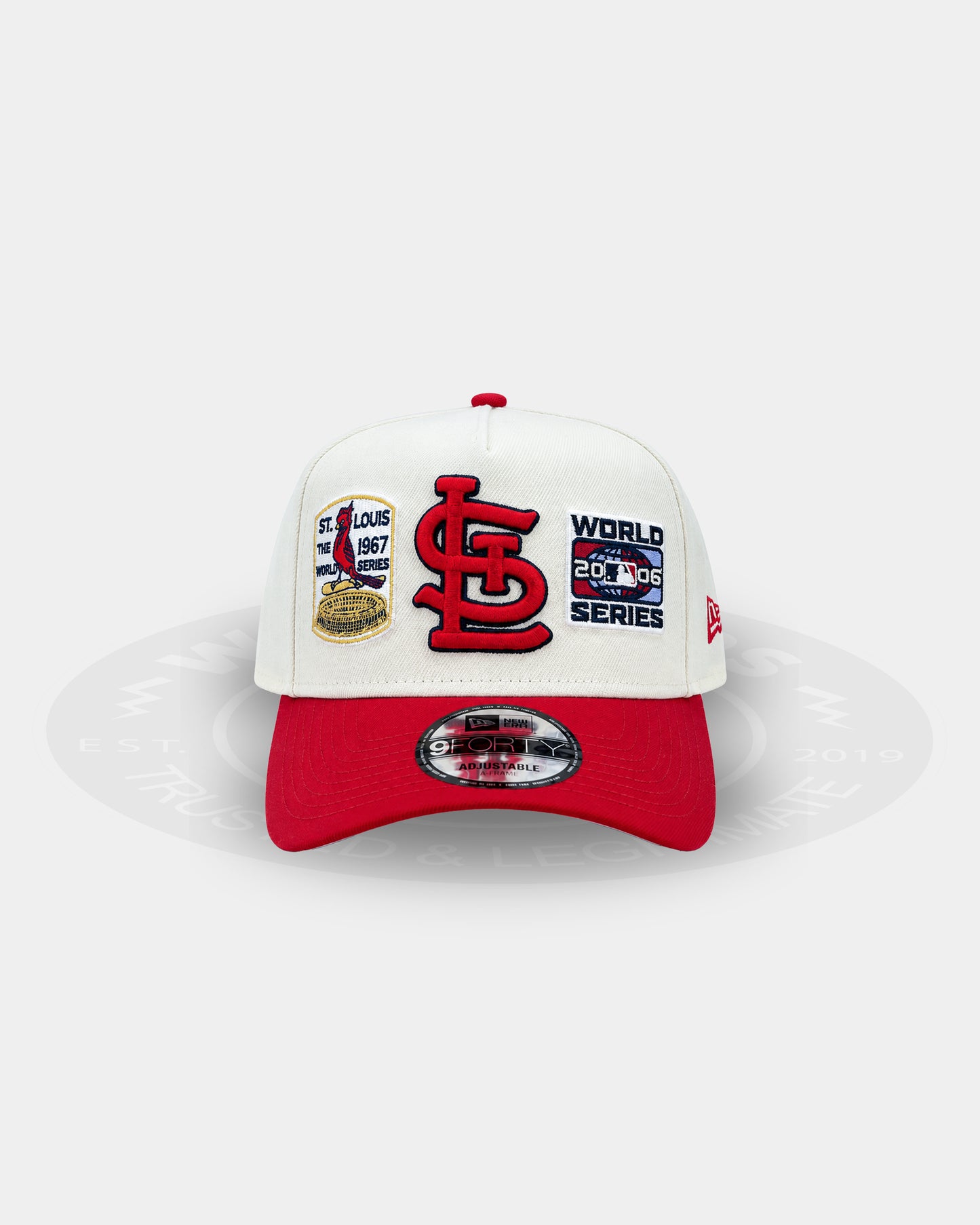 St Louis Cardinals Championship Mark 9FORTY A Frame Snapback Hat