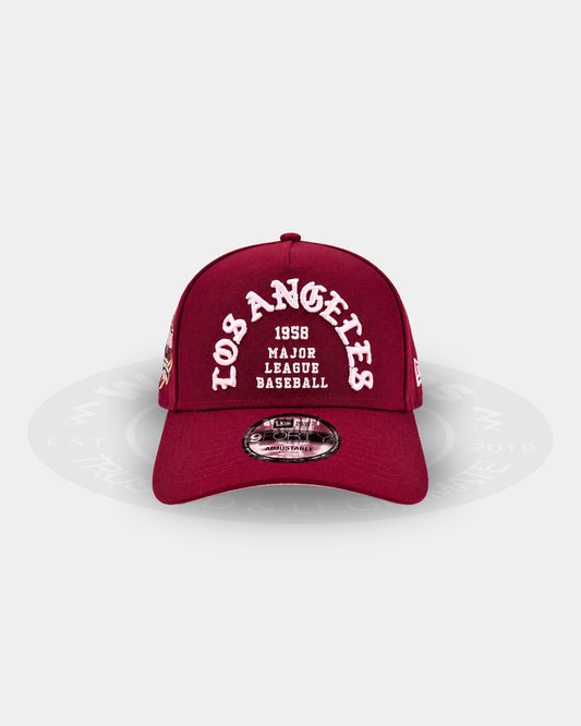 Los Angeles Dodgers Strawberry Scriptline 9FORTY A-Frame Snapback Hat