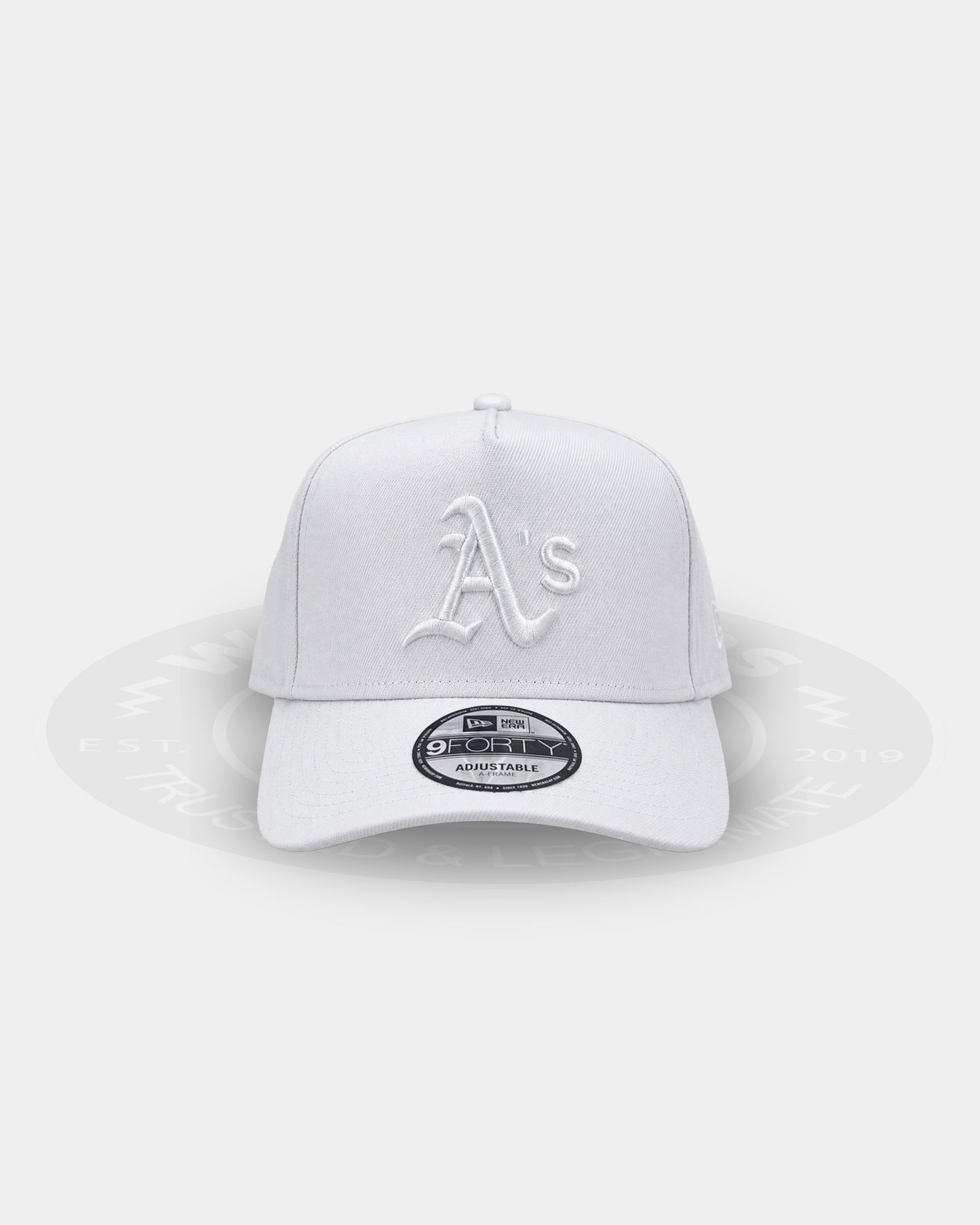 Oakland Athletics Triple White 9FORTY A Frame Snapback Hat