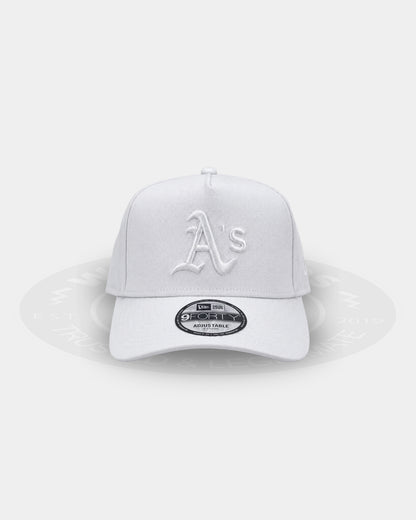 Oakland Athletics Triple White 9FORTY A Frame Snapback Hat