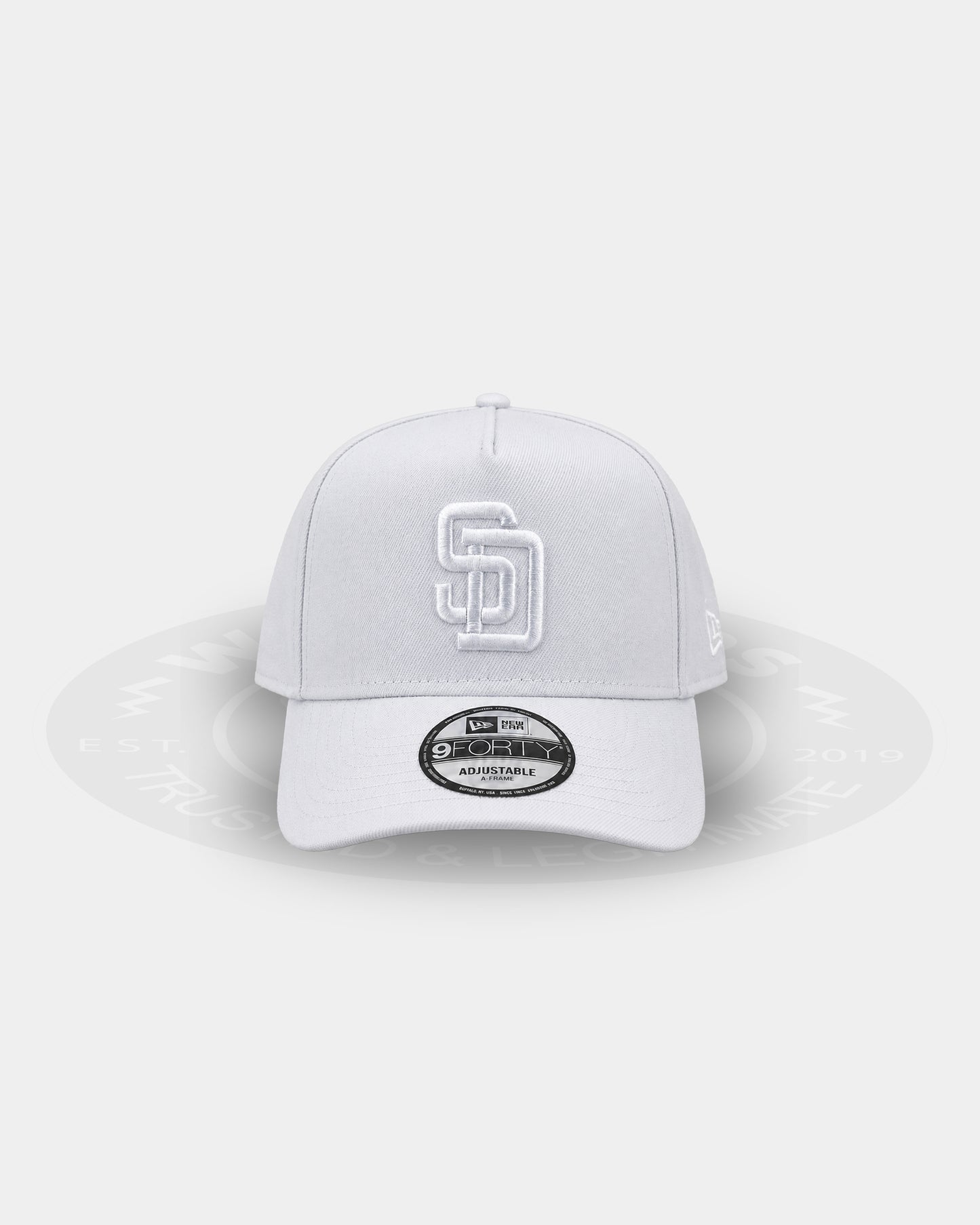 San Diego Padres Triple White 9FORTY A Frame Snapback Hat