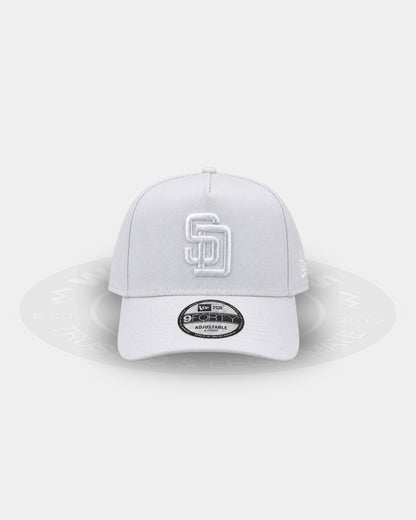 San Diego Padres Triple White 9FORTY A Frame Snapback Hat