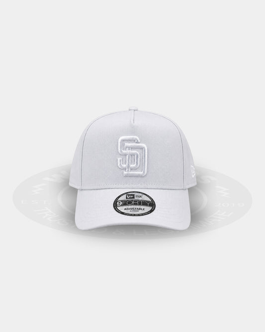 San Diego Padres Triple White 9FORTY A Frame Snapback Hat