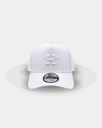 Houston Astros Triple White 9FORTY A Frame Snapback Hat