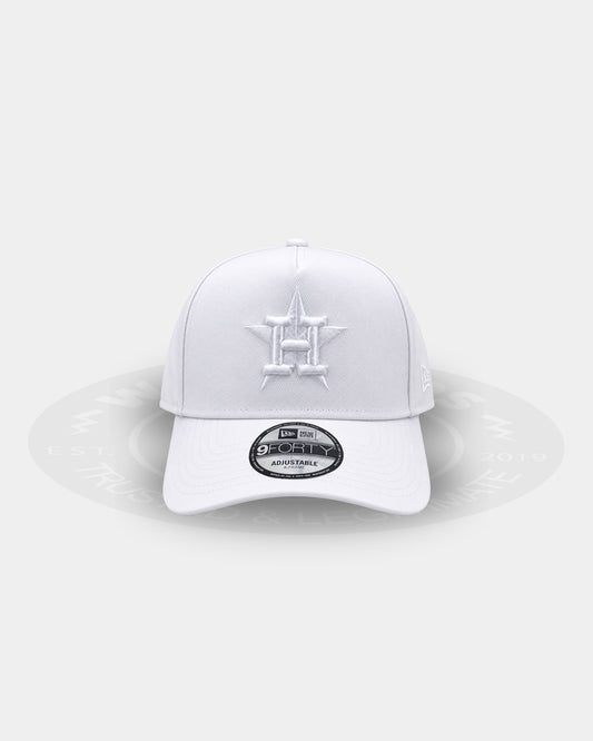 Houston Astros Triple White 9FORTY A Frame Snapback Hat