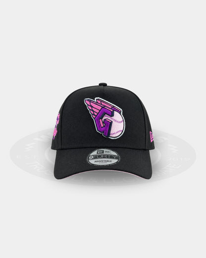 Cleveland Guardians Magenta Night Dome 9FORTY A Frame Snapback Hat