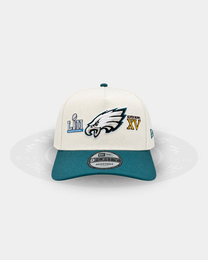 Philadelphia Eagles 'Super Bowl Front Logos' 9FORTY A Frame Snapback Hat