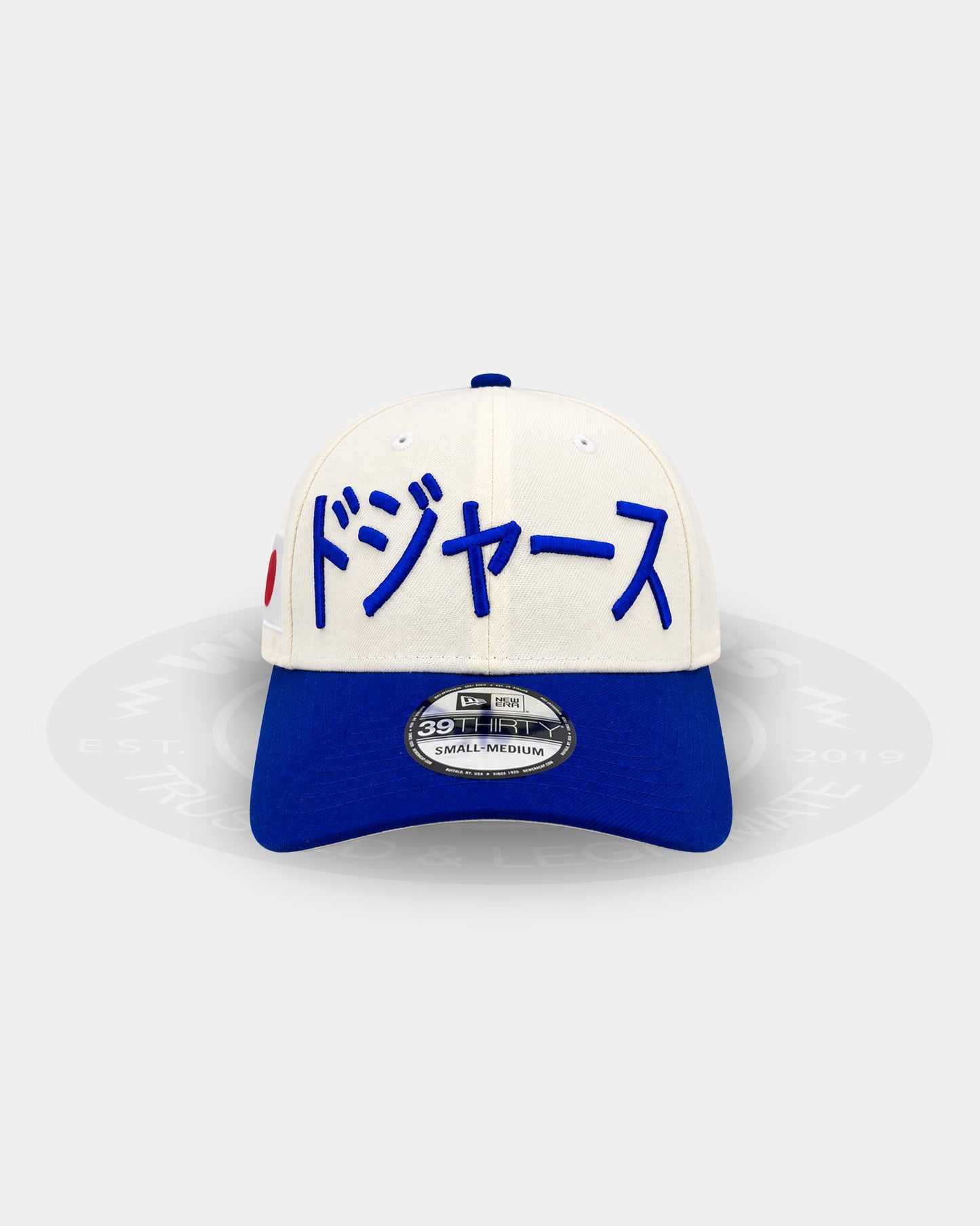 Los Angeles Dodgers Kanji Japan Flag Chrome 39THIRTY Stretch Hat