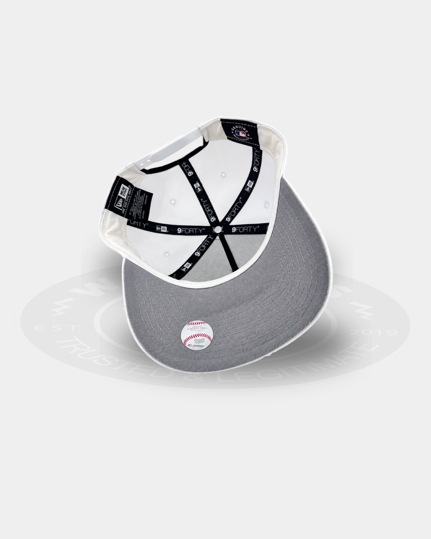 New York Mets Triple White9FORTY A Frame Snapback Hat