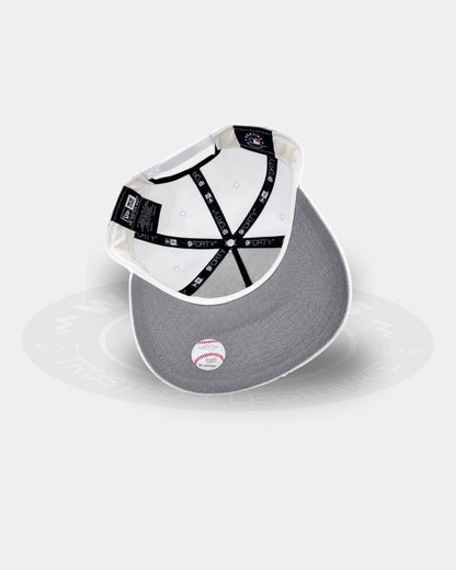 New York Mets Triple White9FORTY A Frame Snapback Hat