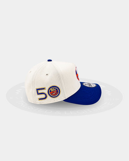 New York Islanders Chrome Visor 9FORTY A Frame Snapback Hat