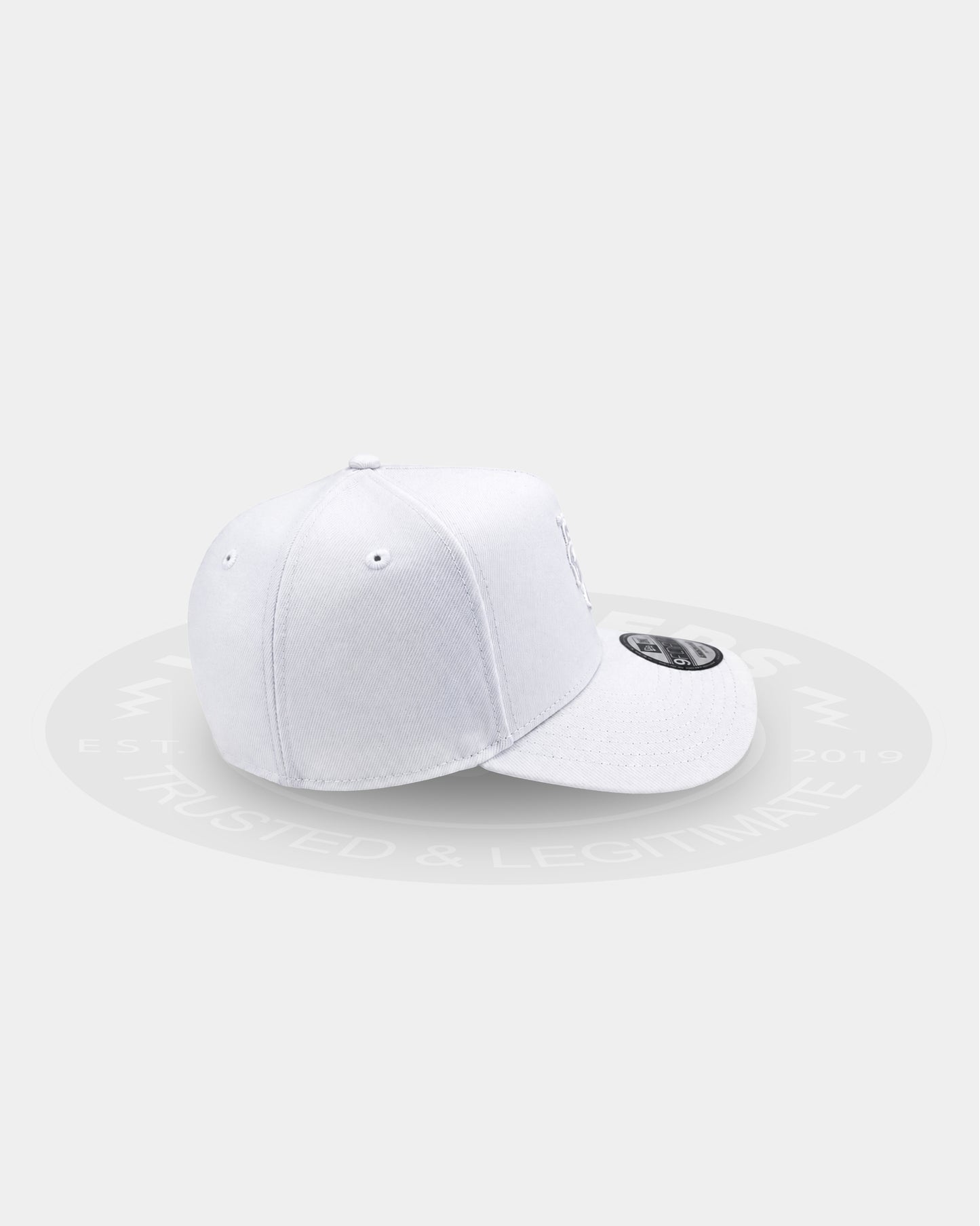 New York Mets Triple White9FORTY A Frame Snapback Hat