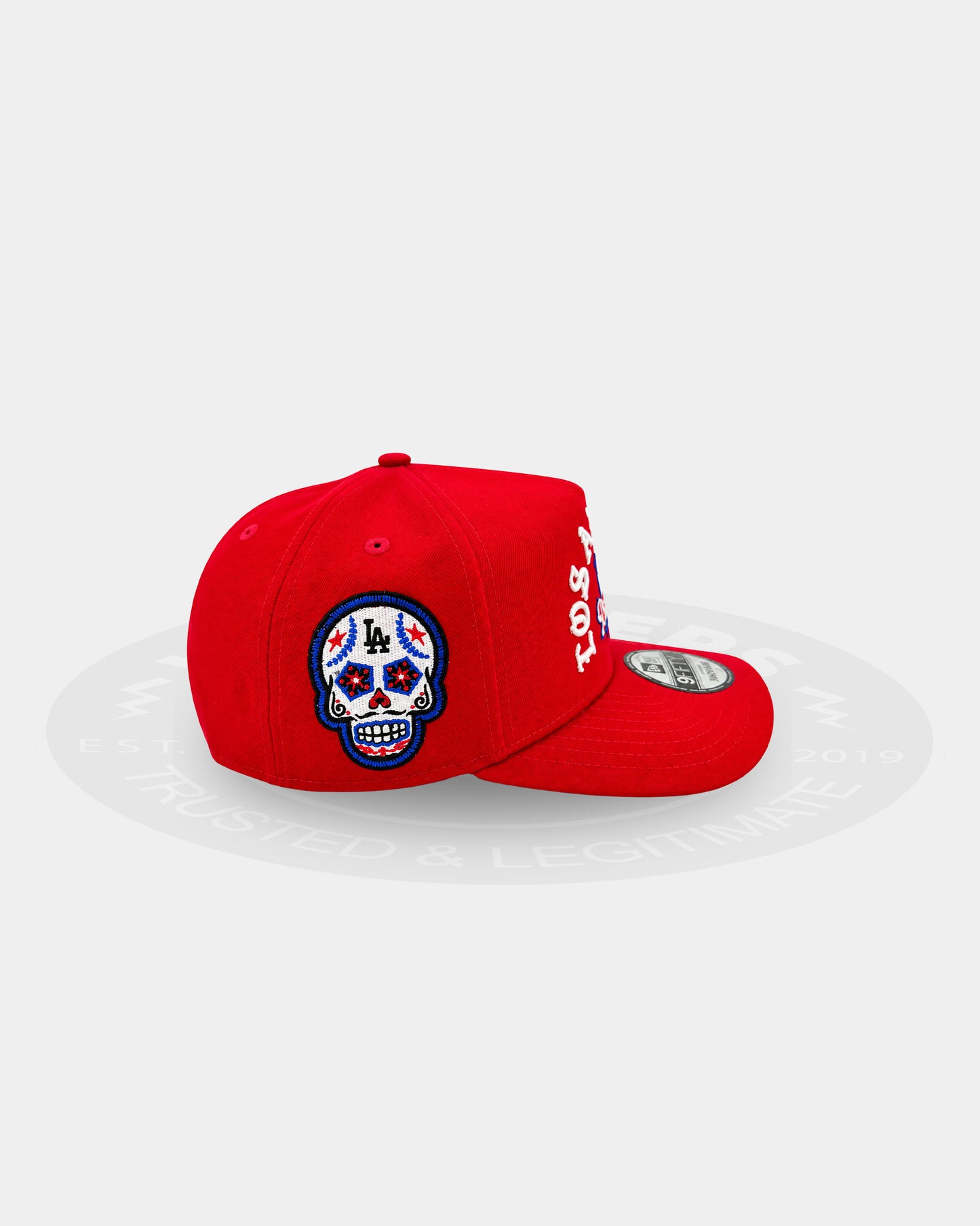 Los Angeles Dodgers Skull Red Crimson Cranium 9FIFTY A-Frame Snapback Hat