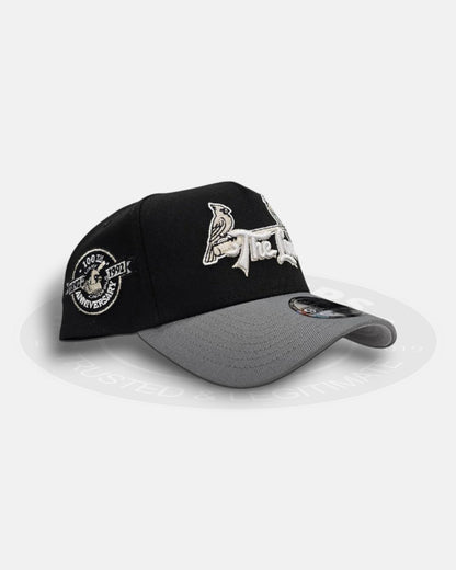 St. Louis Cardinals 1892-1992 100th Anniversary Two Tone Black 9Forty A-Frame Snapback Hat