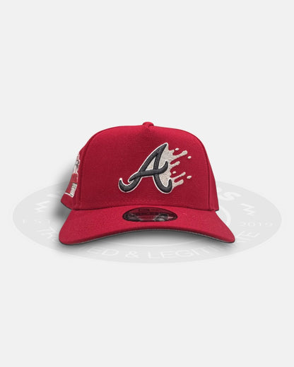 Atlanta Braves Splatter Red 9Forty A-Frame Snapback Hat