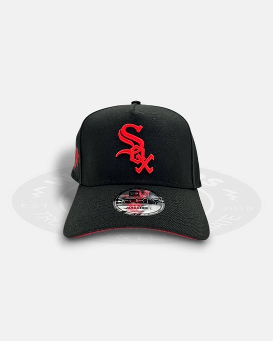 Chicago White Sox Comiskey Park Chrome Black 9forty A-frame Snapback Hat