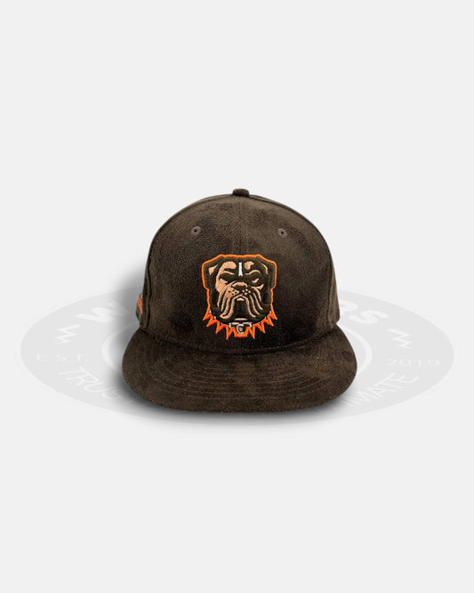 Cleveland Browns Suede Heritage Brown Orange 59Fifty Fitted Hat