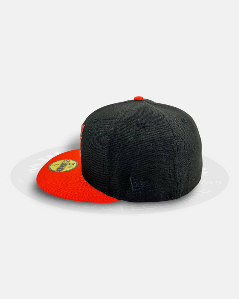Fresno Grizzlies Black Flip Two Tone Black Orange 59Fifty Fitted Hat