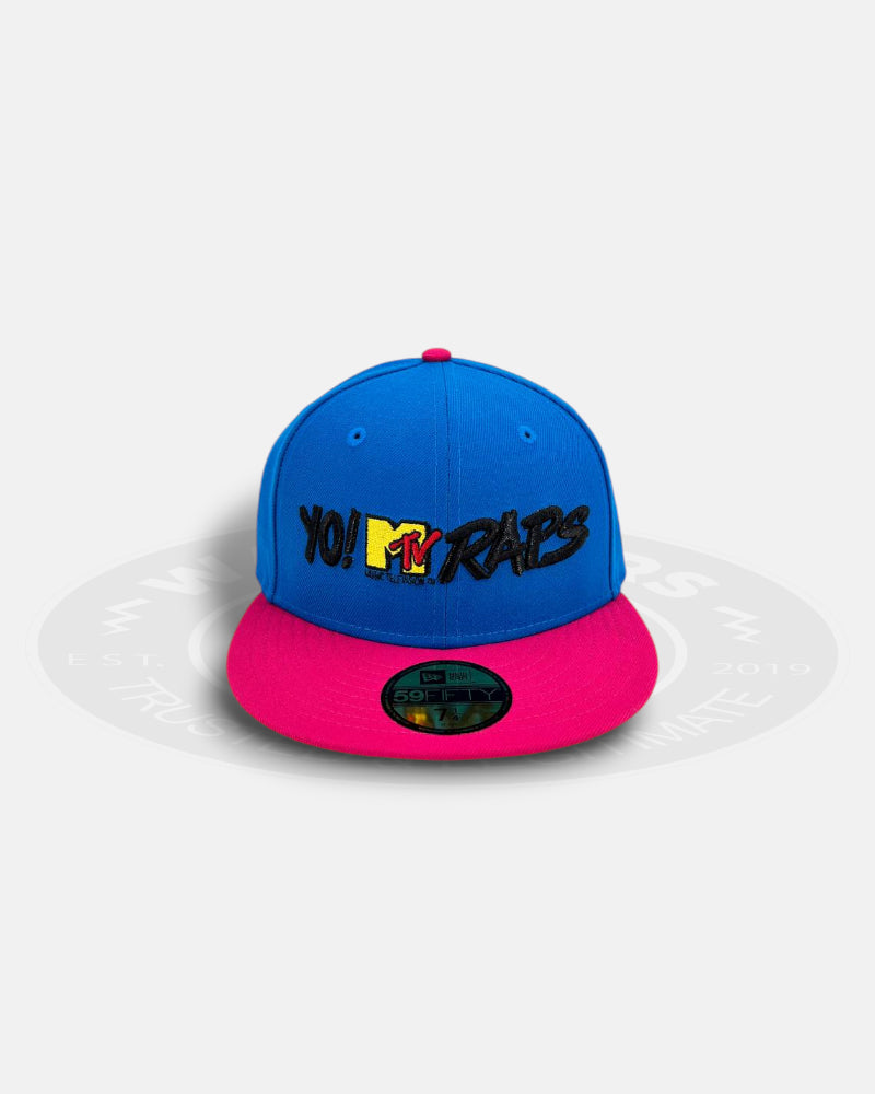 Yo! MTV Raps Retro Two Tone Cyan Pink 59Fifty Fitted Hat