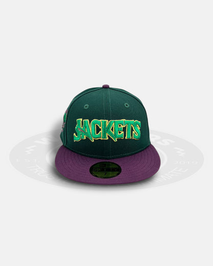 Augusta Green Jackets Metalline Two Tone Green Purple 59Fifty Fitted Hat