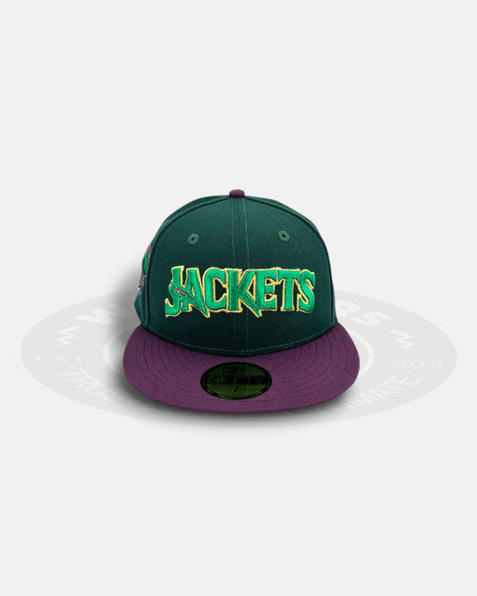 Augusta Green Jackets Metalline Two Tone Green Purple 59Fifty Fitted Hat
