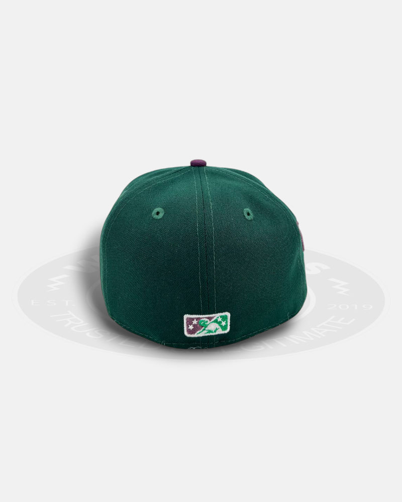 Augusta Green Jackets Metalline Two Tone Green Purple 59Fifty Fitted Hat
