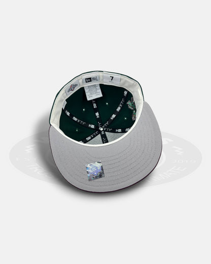 Augusta Green Jackets Metalline Two Tone Green Purple 59Fifty Fitted Hat