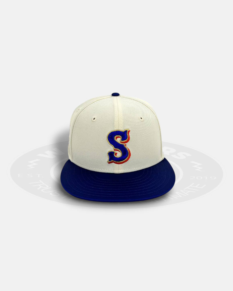 Syracuse Mets Chrome Satin Visor Series 59Fifty Fitted Hat