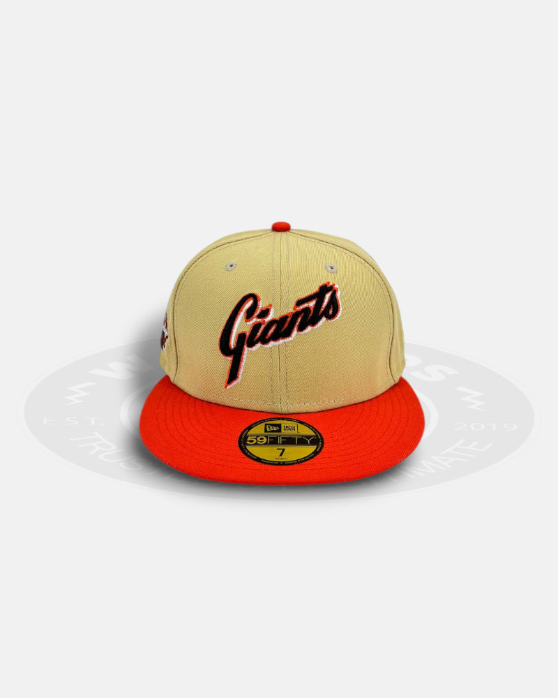 New Era San Francisco Giants Retro Script Vegas Gold Two Tone Series 59Fifty Fitted Hat 7