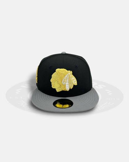 Chicago Blackhawks City Crest Storm Grey Grey 59Fifty Fitted Hat
