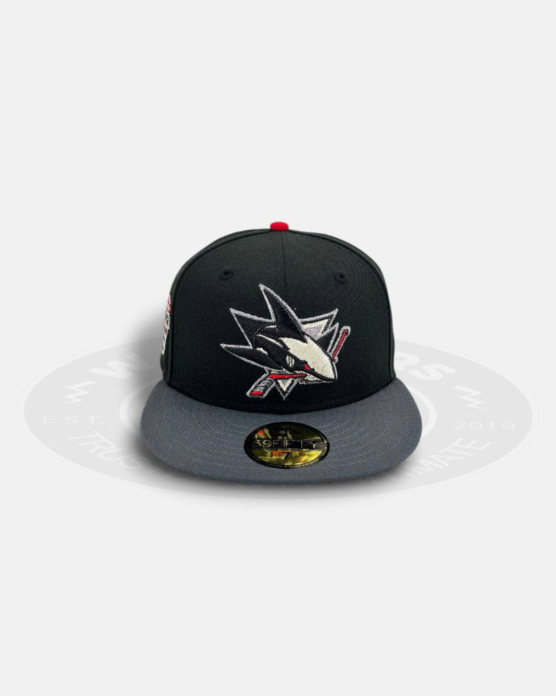 San Jose Sharks All-Star Crest Black Dark Grey 59Fifty Fitted Hat