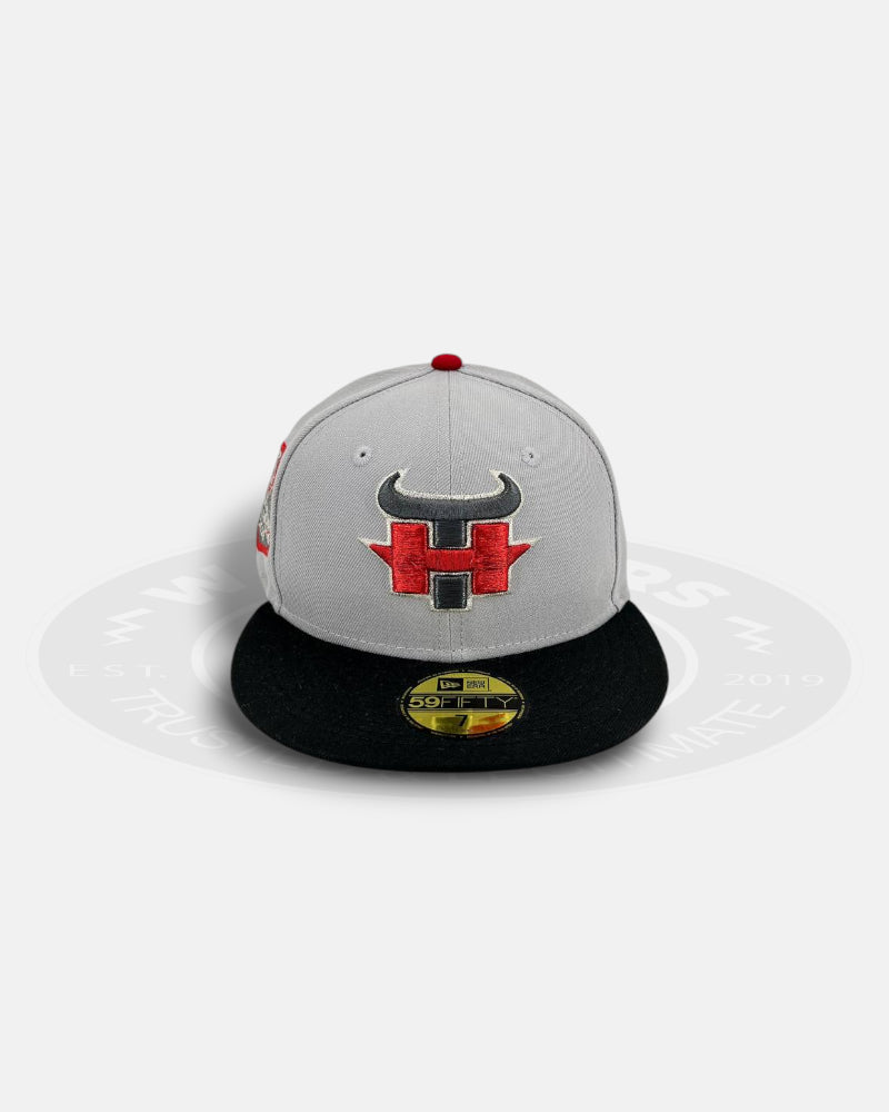 Houston Texans Light Grey Black Grey Underbill Division Crest 59Fifty Fitted Hat
