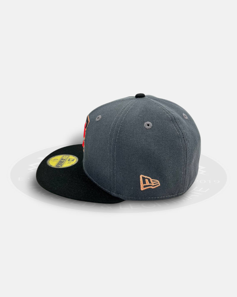 Minnesota Twins Dark Grey Black Green Underbill Season Crest 59Fifty Fitted Hat