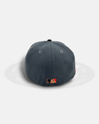 Minnesota Twins Dark Grey Black Green Underbill Season Crest 59Fifty Fitted Hat