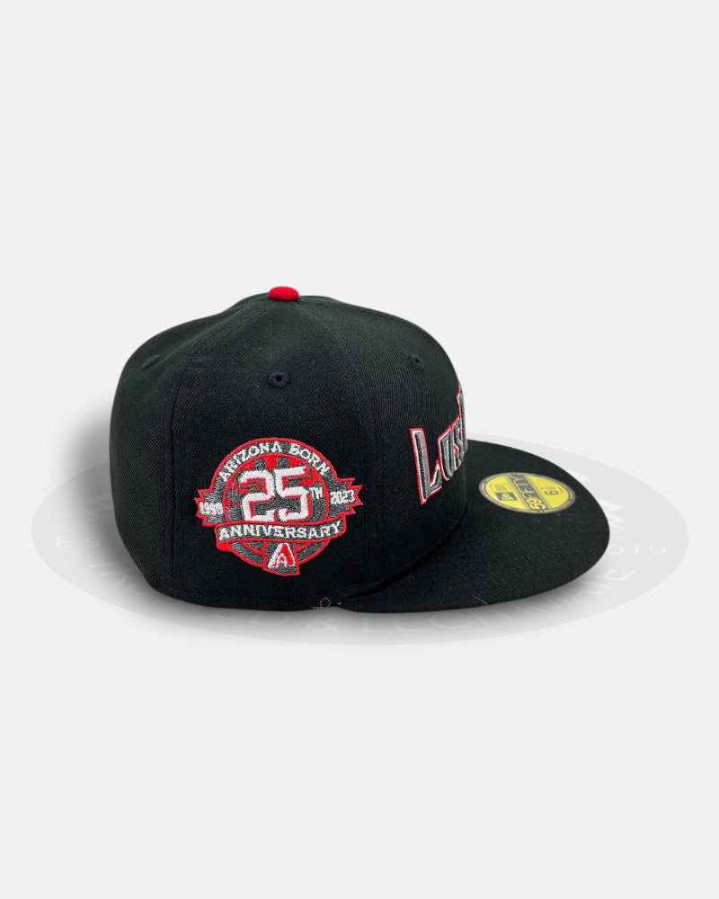 Arizona Diamondbacks Milestone Badge Black Grey 59Fifty Fitted Hat