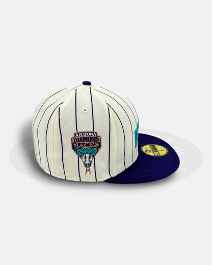Arizona Diamondbacks Pinstripe Crest Elite 59Fifty Fitted Hat