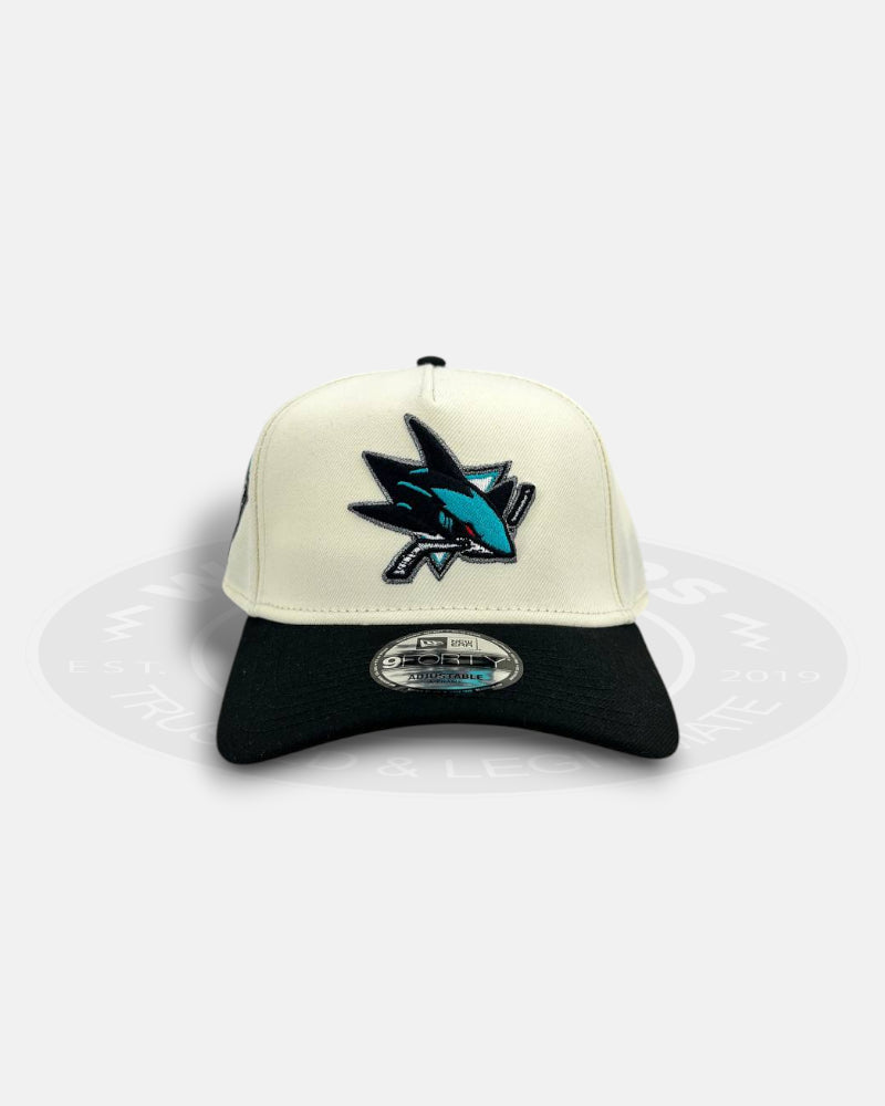 San Jose Sharks Chrome Current 9FORTY A-Frame Snapback Hat