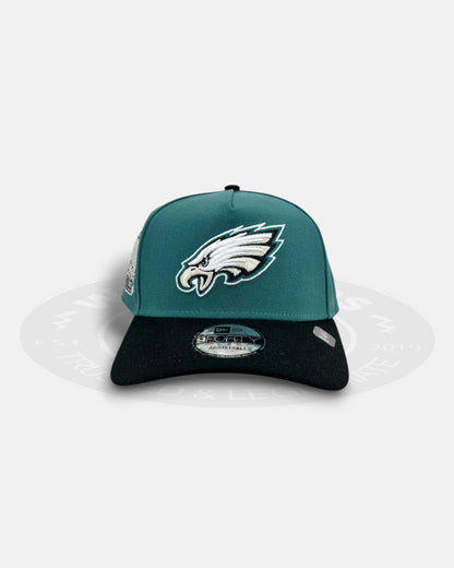 Philadelphia Eagles Teal Black Heritage Two Tone 9FORTY A-Frame Snapback Hat