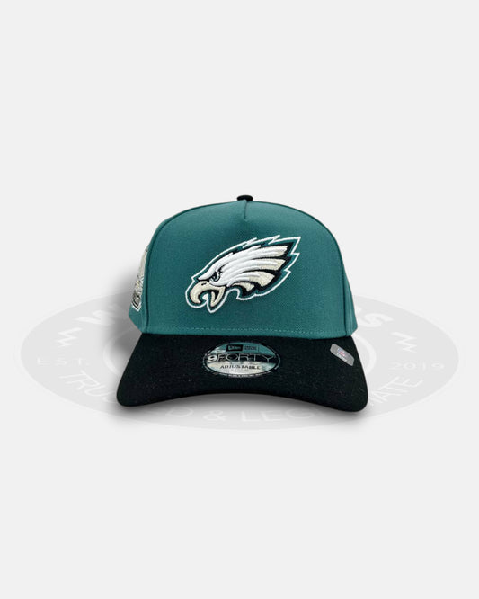 Philadelphia Eagles Teal Black Heritage Two Tone 9FORTY A-Frame Snapback Hat