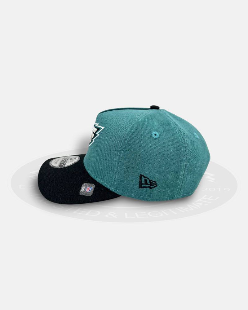 Philadelphia Eagles Teal Black Heritage Two Tone 9FORTY A-Frame Snapback Hat
