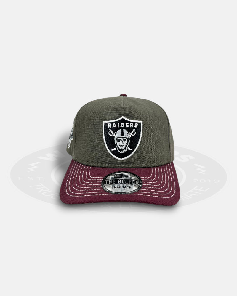 Oakland Raiders Contrast Visor Golfer Snapback Hat