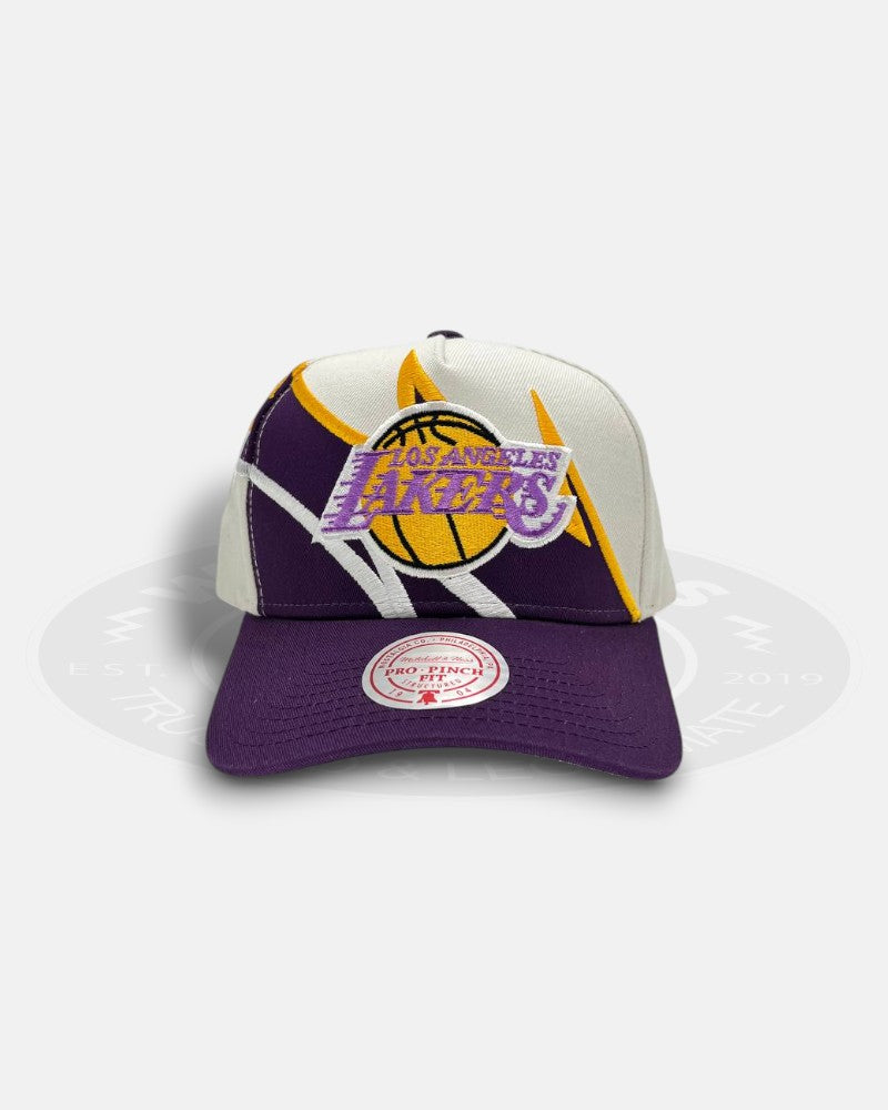 Los Angeles Lakers Jagged Panel Pro Pinch Snapback Hat
