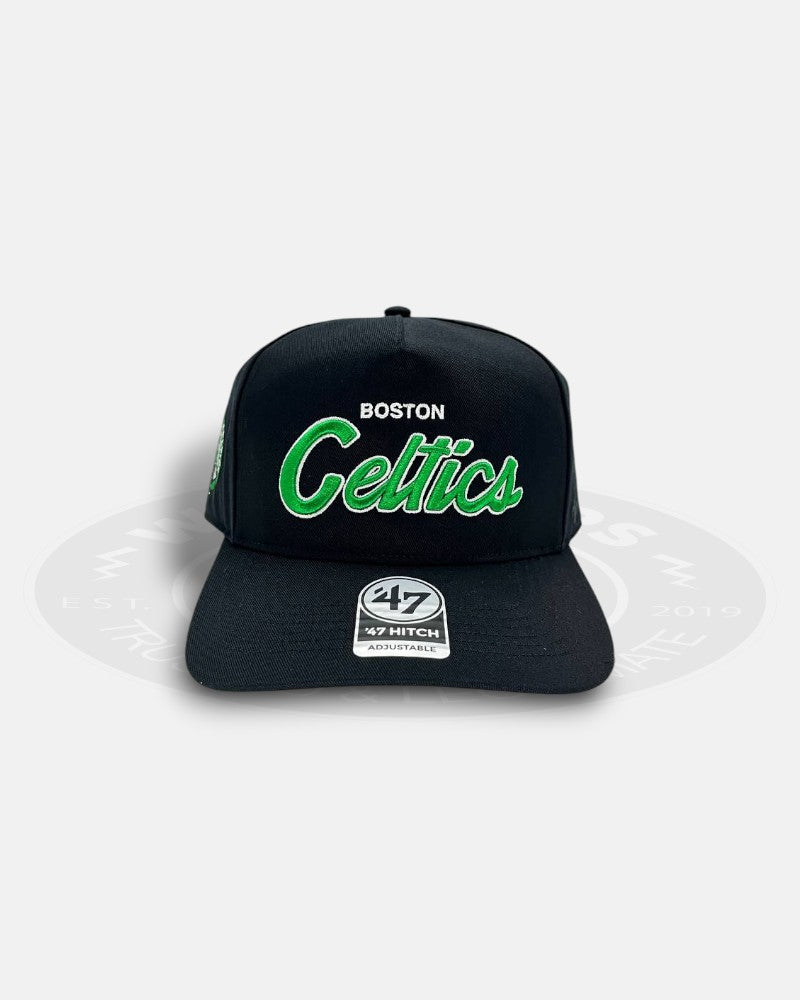 Boston Celtics Script 47 Hitch Adjustable Snapback Hat