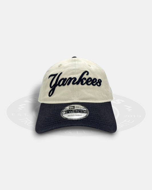 New York Yankees Script Two Tone 9Twenty Adjustable Strapback Hat